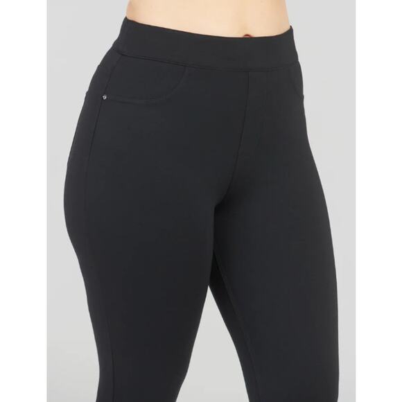 Spanx Black The Perfect Pant Ankle Ponte 4 Pocket High Waist Shaping S PETITIE - Picture 4 of 13